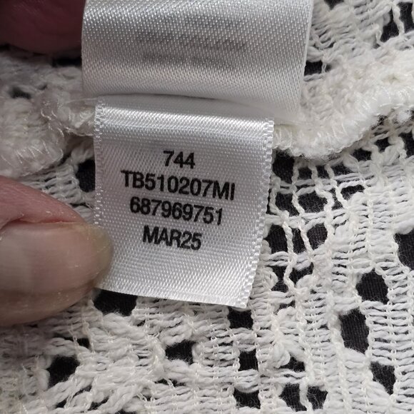 Treasure & Bond Shirt Womens Sz M Short Sleeve Peplum Top  White - Picture 9 of 13